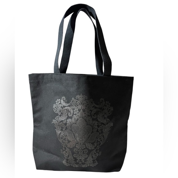 Anna Sui x Target Black Canvas Tote Bag w/Vibrant Purple Lining, Limited Edition - Picture 2 of 15